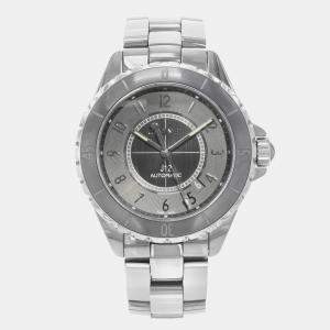 Chanel J12 Chromatic Gray Arabic Dial Ceramic Steel Automatic Unisex Watch 41 mm