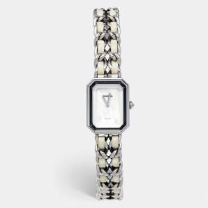 Chanel Mother of Pearl Stainless Steel Leather Premiere H1639 Women's Wristwatch 20mm 