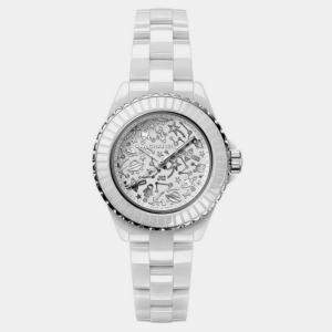 Chanel White Ceramic J12 H7990 Quartz Women's Wristwatch 33 mm