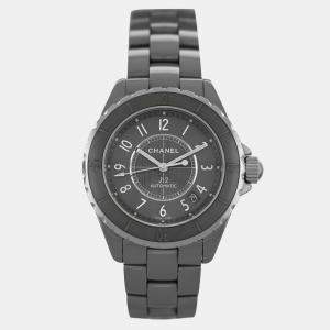 Chanel Grey Stainless Steel Ceramic J12 H2979 Automatic Women's Wristwatch 38 mm