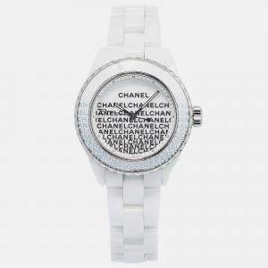 Chanel J12 H7419 Quartz White Ceramic Women's Wristwatch 34 mm