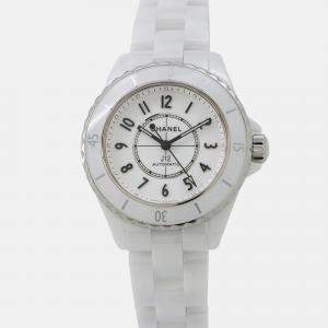 Pre Owned Chanel J12 H5699 Automatic White Ceramic Women's Wristwatch 33 mm