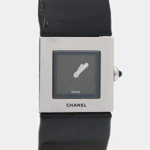 مملوكة مسبقًا Chanel Matelasse Quartz Black Women's Wristwatch 19 mm