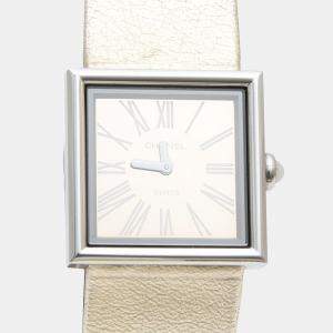 Pre Owned Chanel Mademoiselle Quartz Stainless Steel Women's Wristwatch 22.5 mm