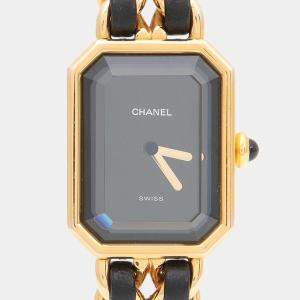 Pre Owned Chanel Premiere Quartz Gold Plated Stainless Steel Women's Wristwatch 20 mm