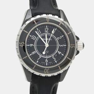 Pre Owned Chanel J12 Quartz Ceramic Stainless Steel Women's Wristwatch 34 mm