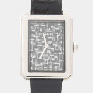 Pre Owned Chanel Boyfriend Quartz Stainless Steel Women's Wristwatch 21.5 mm