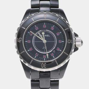 Pre Owned Chanel J12 Quartz Ceramic Stainless Steel Women's Wristwatch 33 mm
