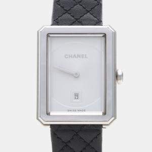 Pre Owned Chanel Boyfriend H6954 Quartz Silver Stainless Steel Women's Wristwatch 34mm