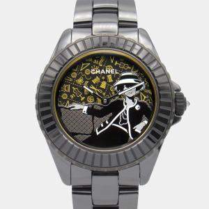 مملوكة مسبقًا Chanel Mademoiselle H9761 Automatic Black Stainless Steel Women's Wristwatch 39 mm