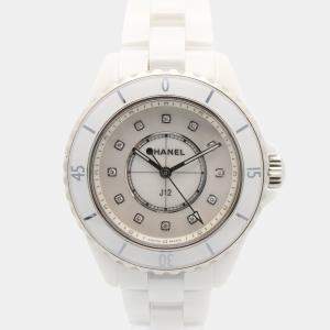 مملوكة مسبقًا Chanel Ceramic J12 H5704 Quartz Stainless Steel Women's Wristwatch 33.5 mm