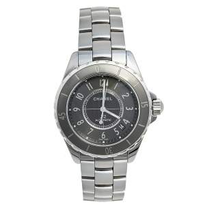 Chanel Grey Titanium & Ceramic J12 H2979 Automatic Women's Wristwatch 38 mm