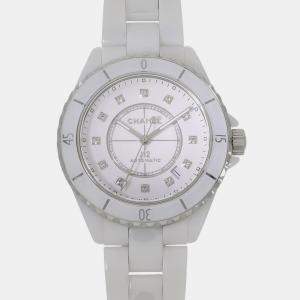 Chanel White Ceramic J12 H5705 Automatic Women's Wristwatch 38 mm