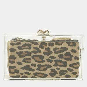 Pre Owned Charlotte Olympia Clear Perspex Spider Pandora Box Clutch
