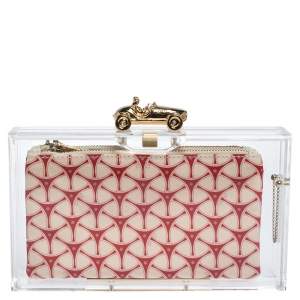 Charlotte Olympia Clear Perspex Chain Pandora Classic Box Clutch