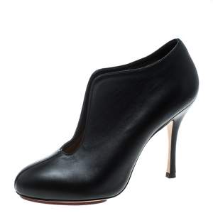 حذاء بوت كاحل شارلوت أوليمبيا جلد أسود مقاس 37