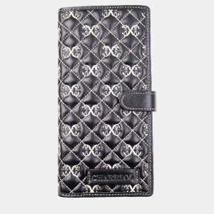 Charriol Black / Beige Leather Quilted Purses