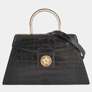 Charriol Black Leather Laetitia Crossbody