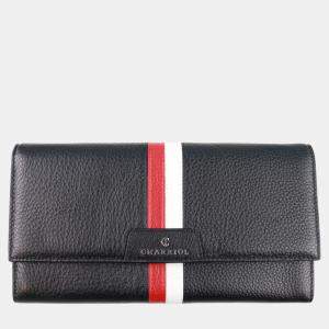 Charriol Black Leather Conic Wallet