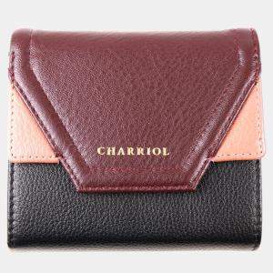 Charriol Black/Dark Pink Leather Forever Wallet
