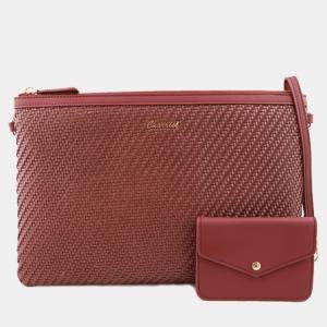 Charriol Burgundy Leather Christina Pouches