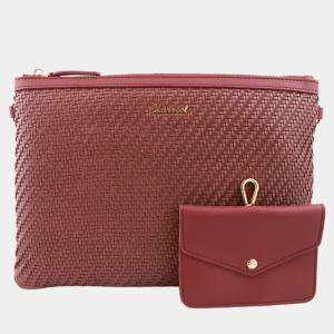 Charriol Burgundy Leather Christina Pouches