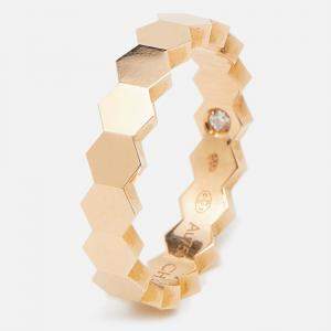 Chaumet Bee My Love 1 Diamond 18k Rose Gold Ring Size 50
