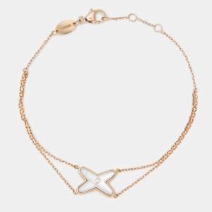 Chaumet Jeux de Liens Mother of Pearl Diamond 18k Rose Gold Bracelet