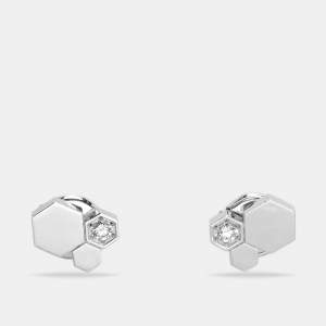 مملوكة مسبقًا Chaumet Bee My Love Diamond 18k White Gold Stud Earrings
