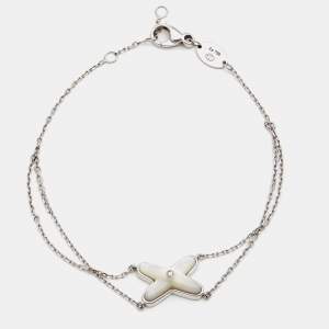 Pre Owned سوار شوميه جو دو ليان عرق اللؤلؤ ألماس ذهب أبيض عيار 18