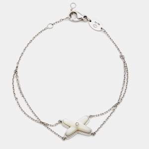 Chaumet Jeux de Liens Mother of Pearl Diamond 18k White Gold Bracelet