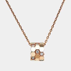 Chaumet Bee My Love Diamond 18K Rose Gold Small Model Pendant Necklace