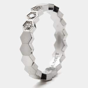 Chaumet Bee My Love 3 Diamond 18k White Gold Ring Size 50