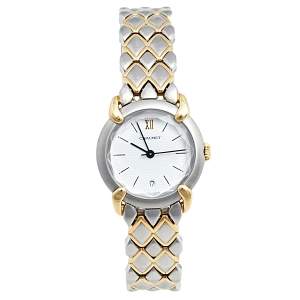 Chaumet White 18K Yellow Gold Stainless Steel Women's Wristwatch 25 mm