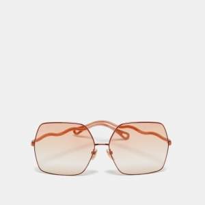 Pre Owned Chloé Peach Gradient CH0054S Noore Oversized Sunglasses
