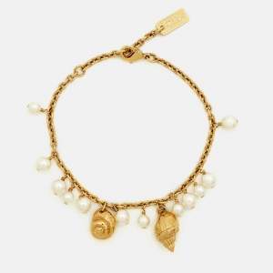 مملوكة مسبقًا Chloe  The Chloé Shells Gold Tone Bracelet