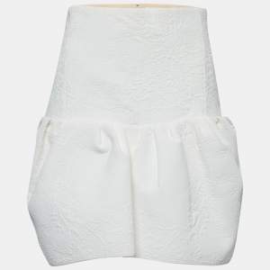Chloe Iconic Milk Jacquard Gathered Mini Skirt M