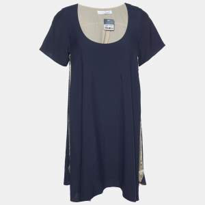 Chloé Midnight Blue Crepe Shift Dress M