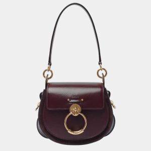 Chloe Purple Leather Small Tess Crossbody Bag