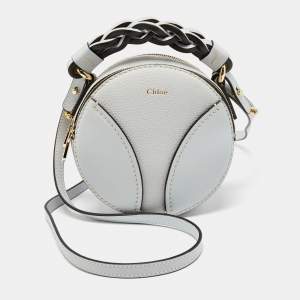 Pre Owned Chloé Grey Leather Daria Crossbody Bag
