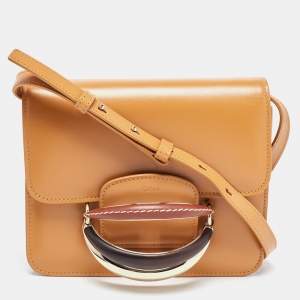 Chloe Tan Leather Kattie Crossbody Bag