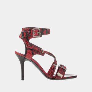 Chloe Python Embossed Leather Sandals 39