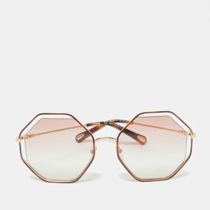 Chloe Gold Tone/Pink Gradient CE132S Poppy Octagonal Sunglasses