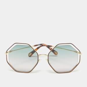 Chloé Green Gradient CE132S Poppy Geometric Sunglasses
