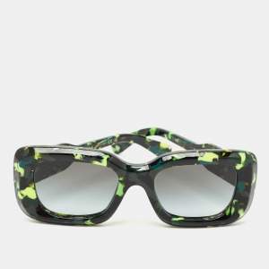 Pre Owned Chloé Green Gradient CH0188S Gayia Square Sunglasses