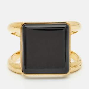 Pre Owned Chloé Resin Gold Tone Bracelet
