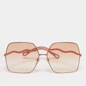 Pre Owned Chloé Peach Gradient CH0054S Oversized Sunglasses
