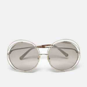 Pre Owned Chloe Brown/Gradient CE114S Carlina Round Sunglasses