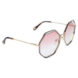Chloe Gold/Pink Gradient CE132S Poppy Octagonal Sunglasses