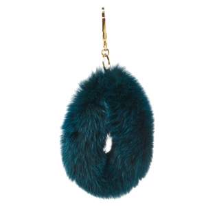 Chloé Peacock Blue Fox Fur Bag Charm